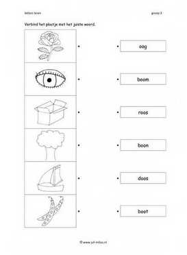 Leren lezen - Oo woord verbinden 1