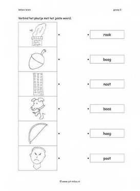 Leren lezen - Oo woord verbinden 2