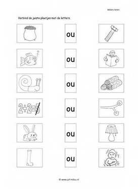 Leren lezen Ou letter verbinden 1