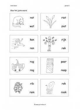 Leren lezen - R 2 woorden 2