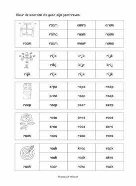 Leren lezen - R juiste woord 3