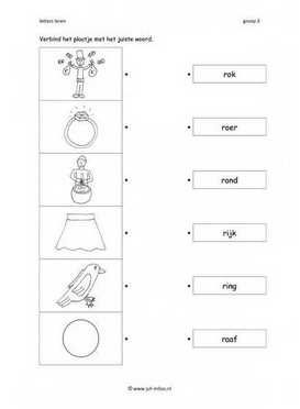 Leren lezen - R woord verbinden 4