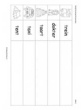 Leren lezen - T woorden stempelen 2