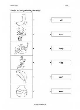 Leren lezen - V woord verbinden 1