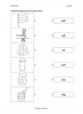 Leren lezen - V woord verbinden 3