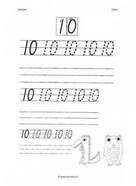 Cijfer 10 schrijven