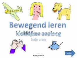 Digibord - Analoog hele uren snel 2