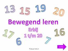 Digibord - Bewegend leren tm 20 erbij 2