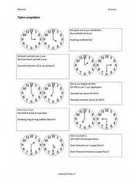 Cito - rekenen - tijd - Tijden vergelijken 03