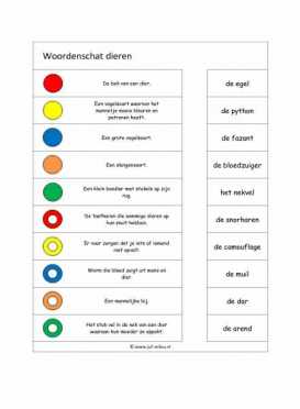 Knijpkaarten - Woordenschat dieren 1