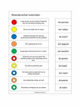 Knijpkaarten - Woordenschat materialen 2