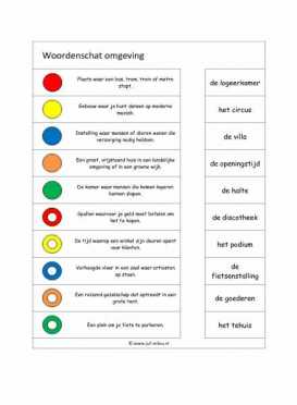 Knijpkaarten - Woordenschat omgeving 1