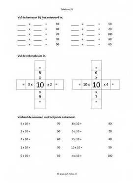 Rekenen - 03 tafel van 10