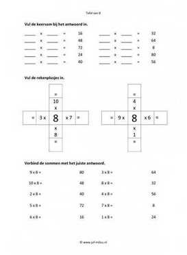 Rekenen - 03 tafel van 8