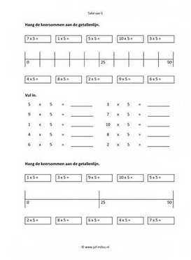 Rekenen - 04 tafel van 5