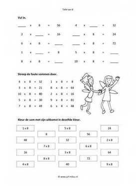 Rekenen - 05 tafel van 8