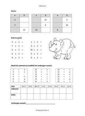 Rekenen - 06 tafel van 2