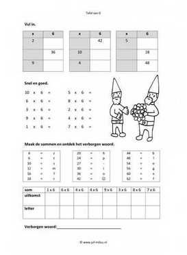 Rekenen - 06 tafel van 6