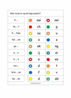 Knijpkaarten - Spelling 2