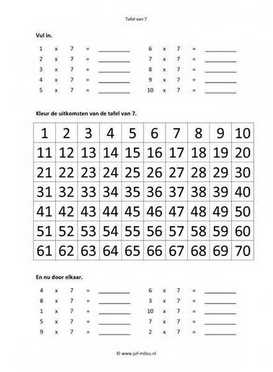 Rekenen - 02 tafel van 7