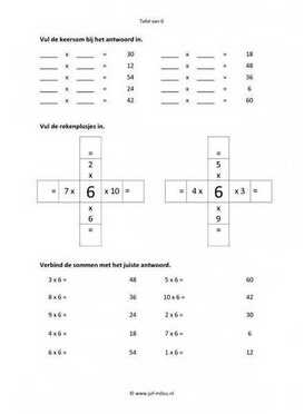 Rekenen - 03 tafel van 6