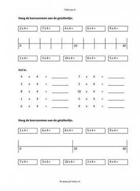 Rekenen - 04 tafel van 4