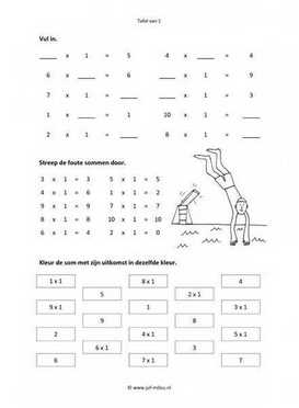 Rekenen - 05 tafel van 1