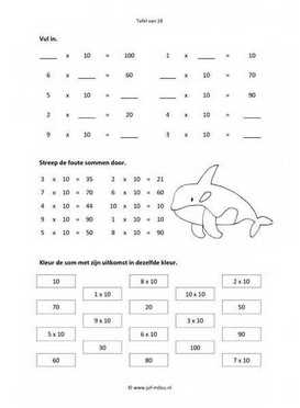 Rekenen - 05 tafel van 10