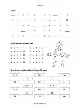 Rekenen - 05 tafel van 4