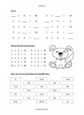 Rekenen - 05 tafel van 6
