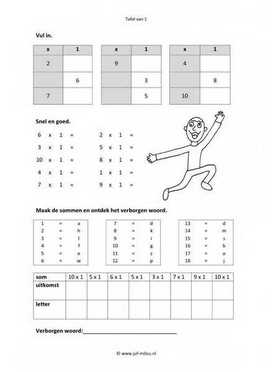 Rekenen - 06 tafel van 1