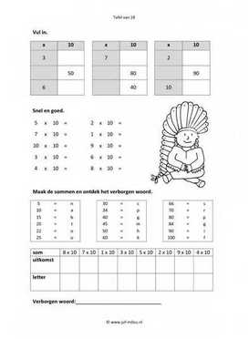 Rekenen - 06 tafel van 10