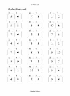 Rekenen - 07 deeltafel van 4