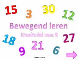 Digibord - Deeltafel van 3 langzaam