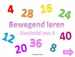 Digibord - Deeltafel van 4 snel