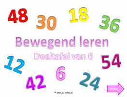 Digibord - Deeltafel van 6 langzaam