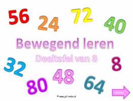 Digibord - Deeltafel van 8 snel