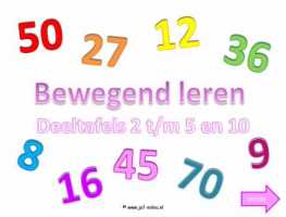 Digibord - Deeltafels 2 tm 5 en 10 langzaam 1