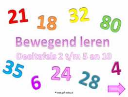 Digibord - Deeltafels 2 tm 5 en 10 langzaam 2