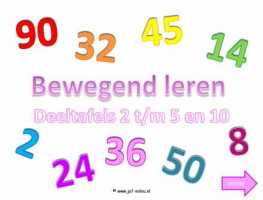 Digibord - Deeltafels 2 tm 5 en 10 langzaam 3