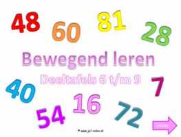 Digibord - Deeltafels 6 tm 9 langzaam 2