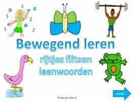 Digibord - Flitsen rijtjes leenwoorden