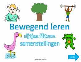 Digibord - Flitsen rijtjes samenstellingen