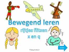 Digibord - Flitsen rijtjes x en q