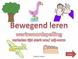 Digibord - Ww spelling v.t. sterk wij vorm