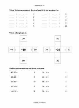 Rekenen - 03 deeltafel van 10