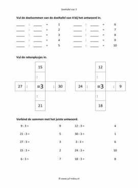 Rekenen - 03 deeltafel van 3