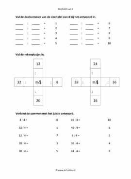 Rekenen - 03 deeltafel van 4