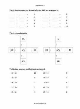Rekenen - 03 deeltafel van 5