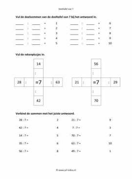 Rekenen - 03 deeltafel van 7